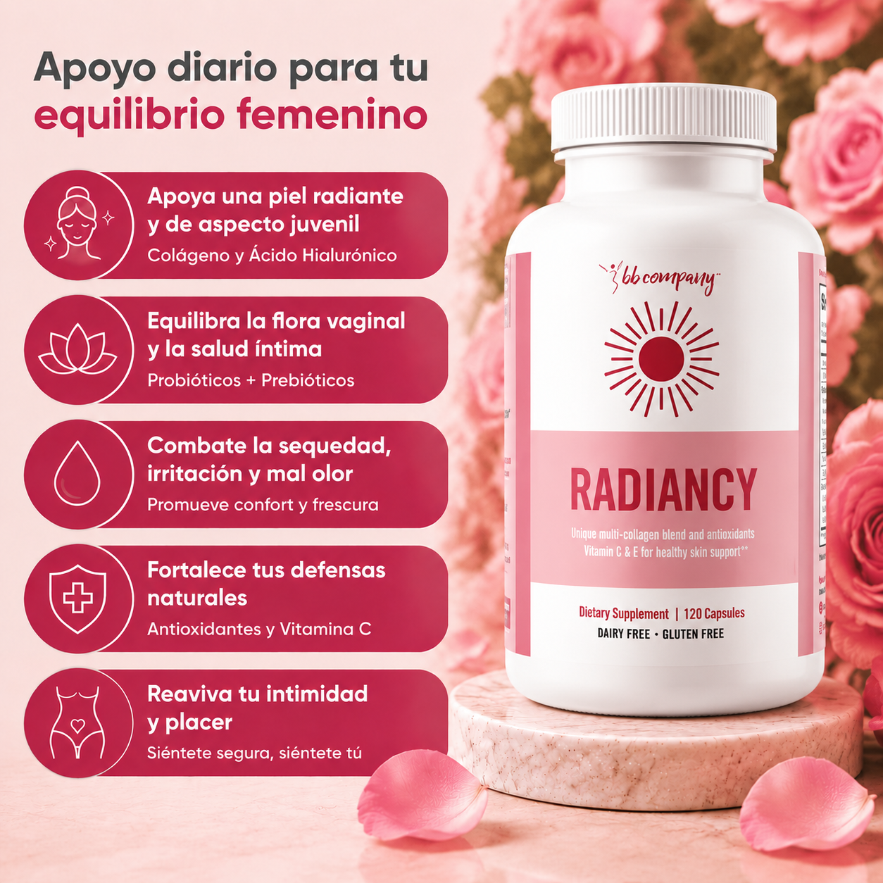 Probiótico Radiancy - Restaura la piel vaginal